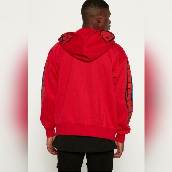 MARVEL Spider-Man Zip Up Hoodie Face Mask NWOT - Halloween, Cosplay - Picture 3 of 16
